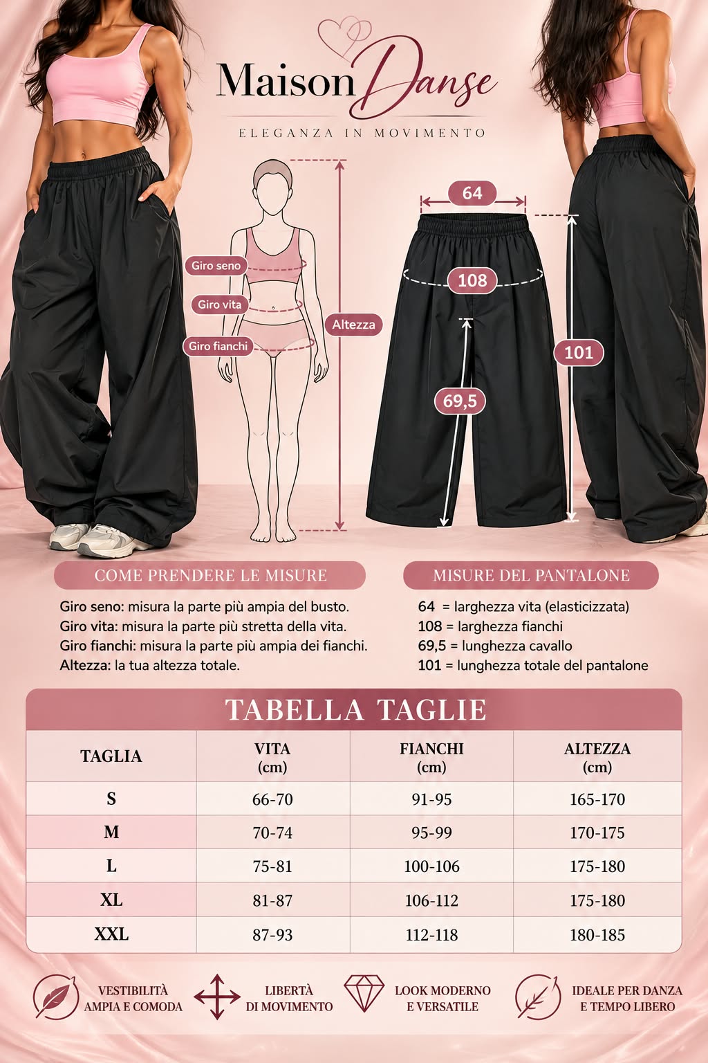 PANTALONE WIDE LED