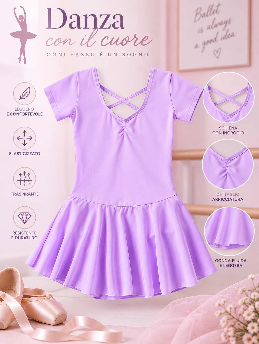 BODY DANZA BAMBINA “PETAL”