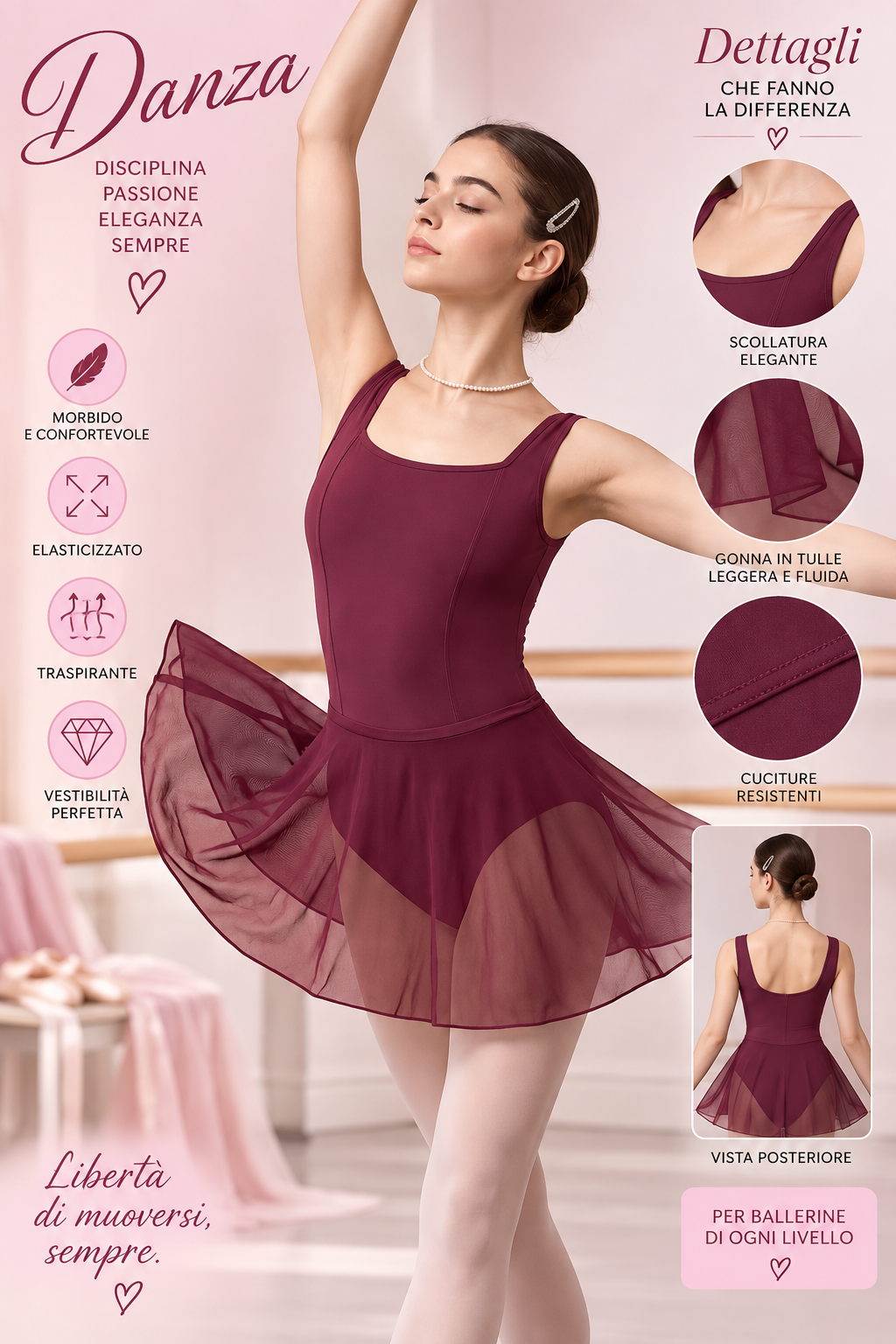 BODY DANZA CON GONNA IN TULLE – ELEGANZA IN MOVIMENTO