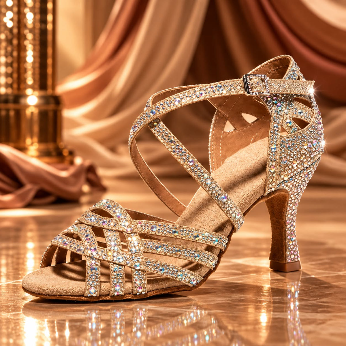 SCARPE DA BALLO LATINO CRYSTAL