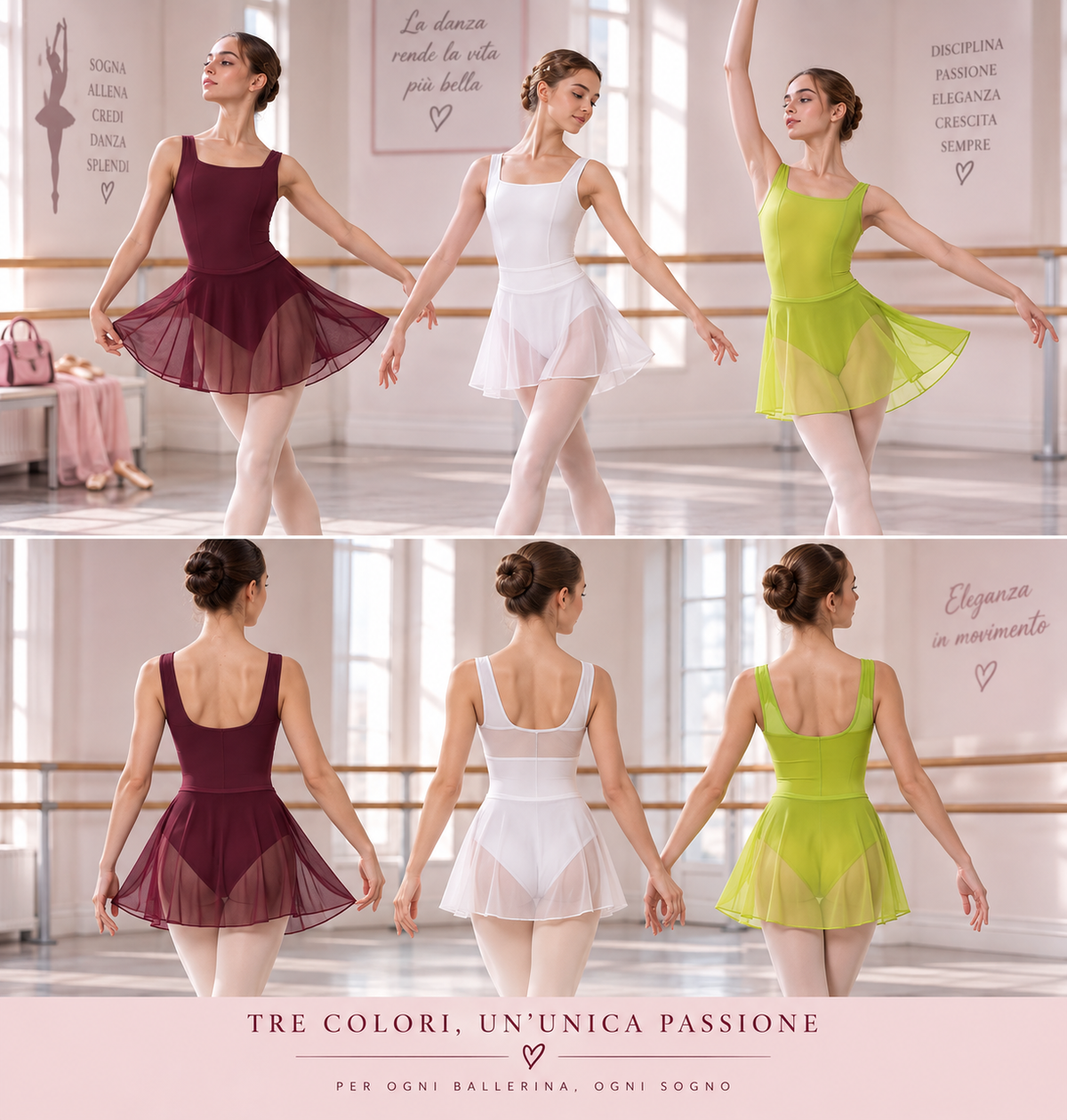 BODY DANZA CON GONNA IN TULLE – ELEGANZA IN MOVIMENTO