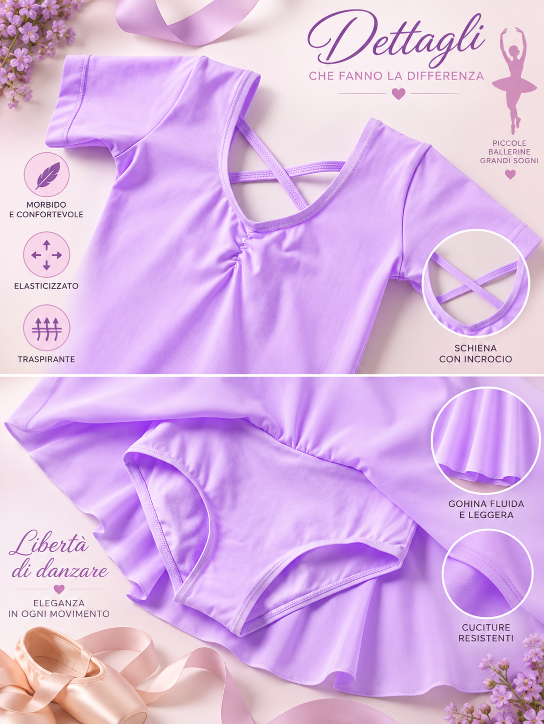 BODY DANZA BAMBINA “PETAL”