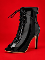 SCARPE HEELS VELOURS NOIR