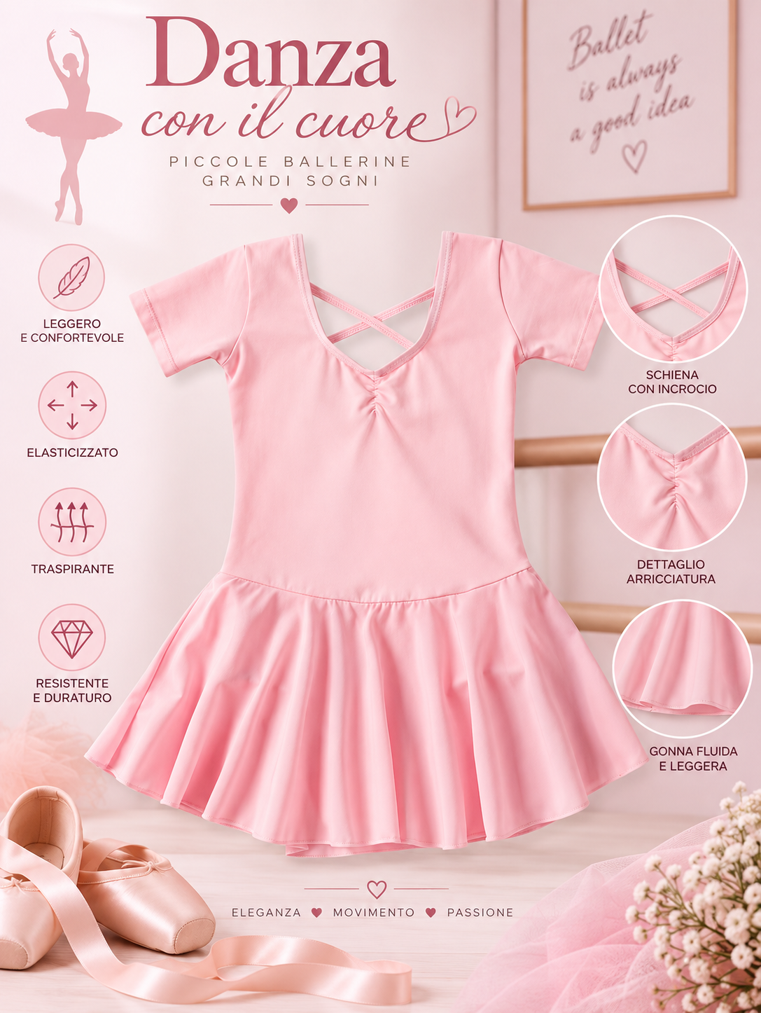 BODY DANZA BAMBINA “PETAL”
