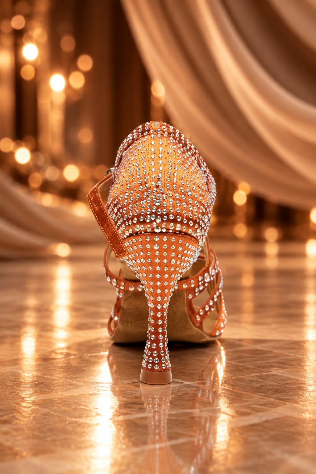 SCARPE DA BALLO LATINO- BRONZE CRYSTAL