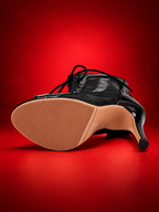 SCARPE HEELS VELOURS NOIR